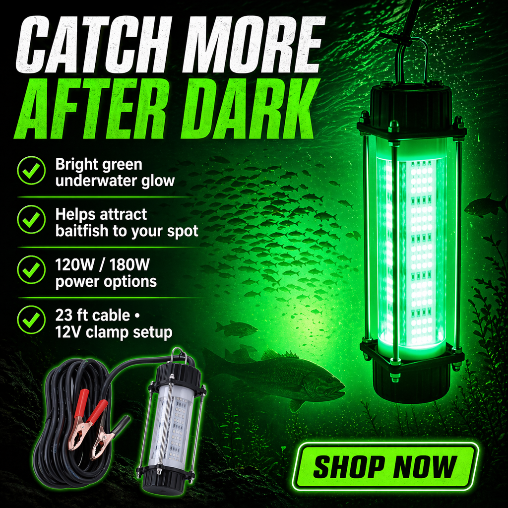 Catch & Camp Underwater Green Fishing Light 120W / 180W