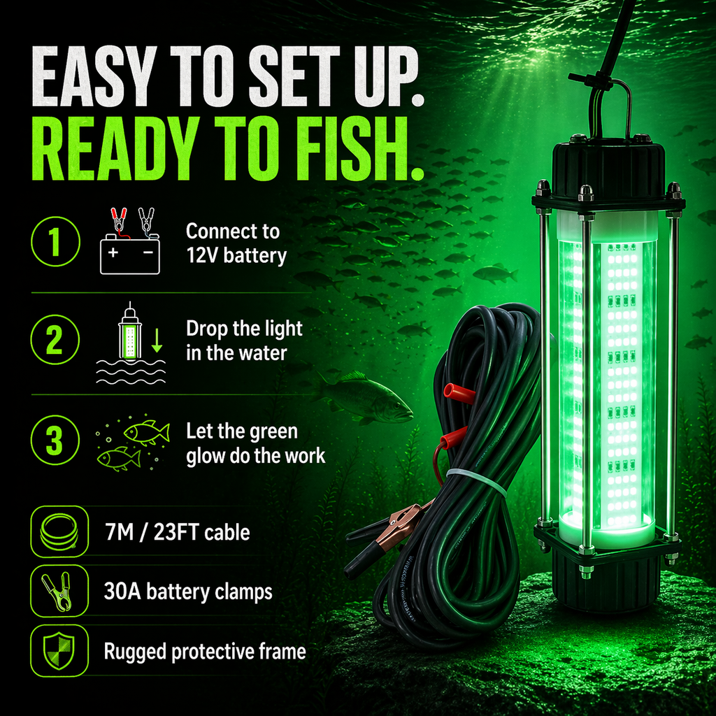 Catch & Camp Underwater Green Fishing Light 120W / 180W