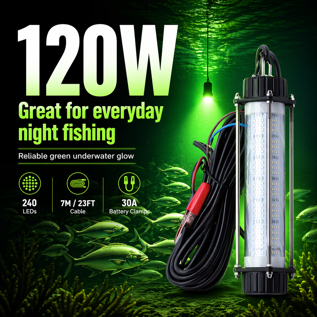 Catch & Camp Underwater Green Fishing Light 120W / 180W